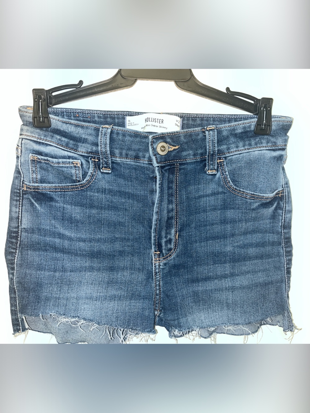 Hollister Distressed Indigo Denim Shorts